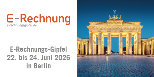 Banner Save the Date E-Rechnungs-Gipfel 2026